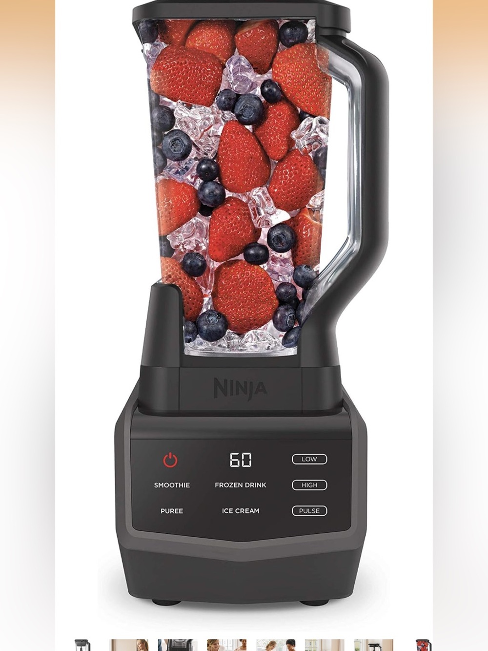 PreLoved Excellent Condition Ninja Smart Screen Blender w 1000-Watt Base CT650